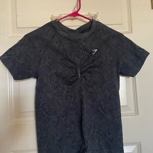 Gymshark Black Patterned Short Sleeve Tee